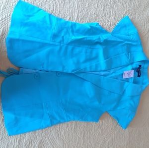 Ashley Stewart Turquoise Blazer size 14